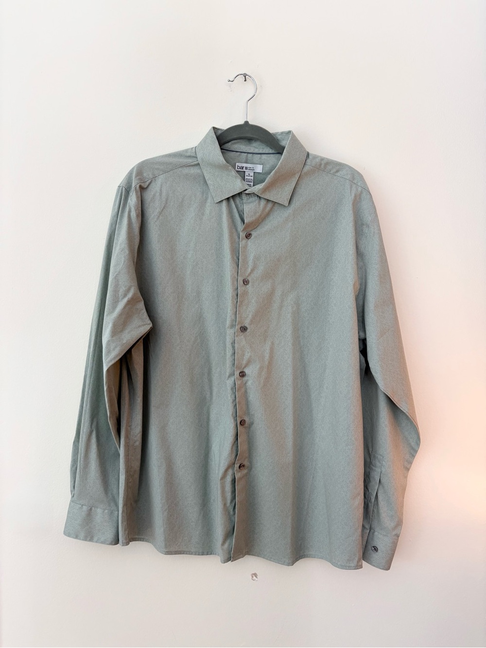 Bar III Light Sage Men's Button-Up Shirt